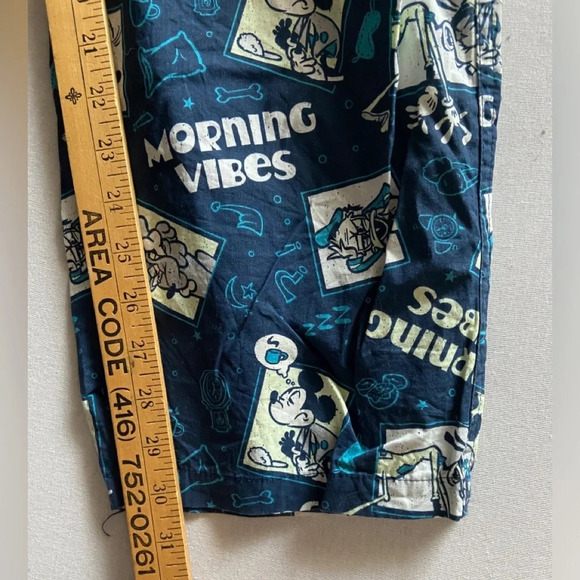 Disney Parks Morning  Park Mickey Mouse pattern pajama cotton pants Sz S - Picture 5 of 8